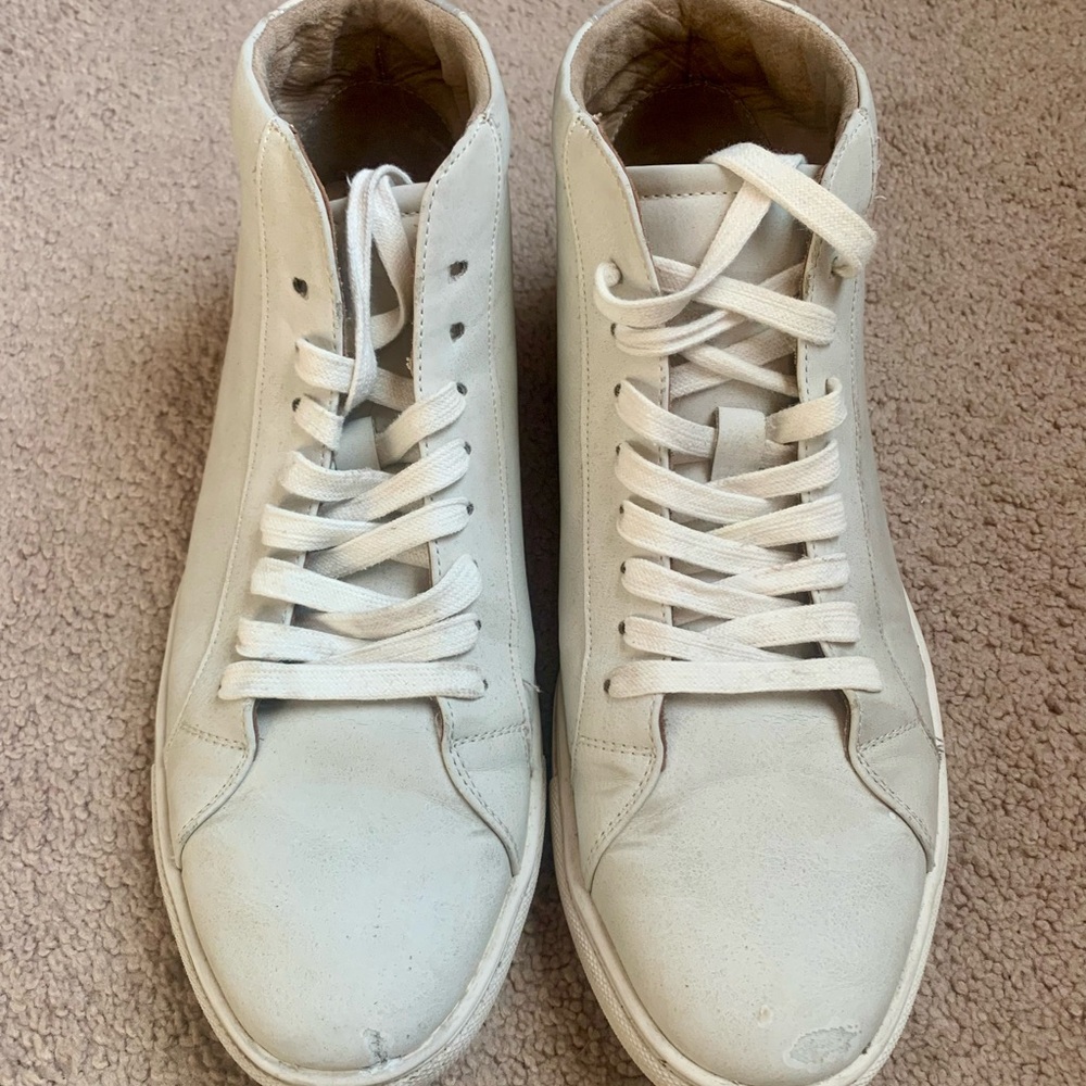 Men's White High-Top Sneakers